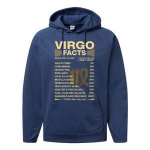 Virgo Facts Zodiac Sign Astrology Birthday Gift Performance Fleece Hoodie