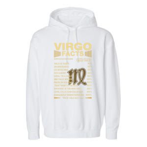 Virgo Facts Zodiac Sign Astrology Birthday Gift Garment-Dyed Fleece Hoodie