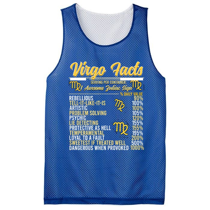 Virgo Facts Zodiac Virgo Queen Gift Mesh Reversible Basketball Jersey Tank