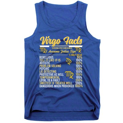 Virgo Facts Zodiac Virgo Queen Gift Tank Top