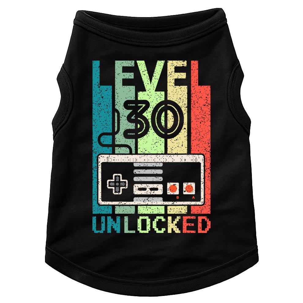Video Gamer 30th Birthday Gifts Level 30 Unlocked Doggie Tank