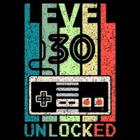 Video Gamer 30th Birthday Gifts Level 30 Unlocked Toddler T-Shirt