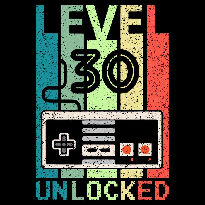 Video Gamer 30th Birthday Gifts Level 30 Unlocked Toddler T-Shirt