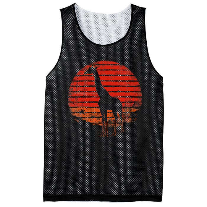 Vintage Giraffe 80s Funny Giraffe Lover Wild Animals Lover Mesh Reversible Basketball Jersey Tank