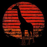 Vintage Giraffe 80s Funny Giraffe Lover Wild Animals Lover Tank Top