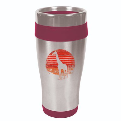 Vintage Giraffe 80s Funny Giraffe Lover Wild Animals Lover 16oz Travel Tumbler