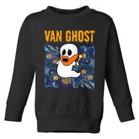 Van Ghost Art Teacher Halloween Van Gogh Starry Night Toddler Sweatshirt