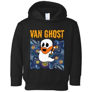 Van Ghost Art Teacher Halloween Van Gogh Starry Night Toddler Hoodie