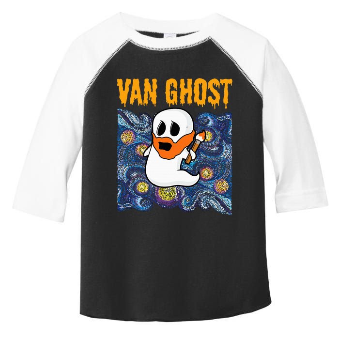 Van Ghost Art Teacher Halloween Van Gogh Starry Night Toddler Fine Jersey T-Shirt