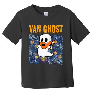 Van Ghost Art Teacher Halloween Van Gogh Starry Night Toddler T-Shirt