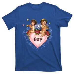 Valentine Gay Angel Cherub Heart Coming Out Pride Gift T-Shirt