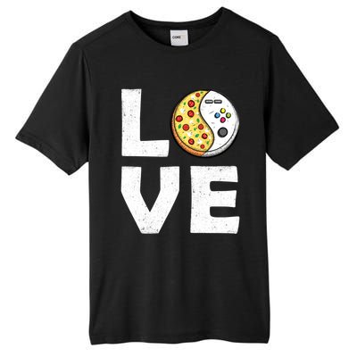 Video Game And Pizza Themed Love For Gamer Dad And Uncle Meaningful Gift Tall Fusion ChromaSoft Performance T-Shirt