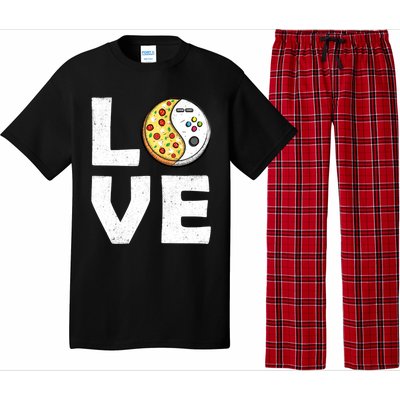 Video Game And Pizza Themed Love For Gamer Dad And Uncle Meaningful Gift Pajama Set