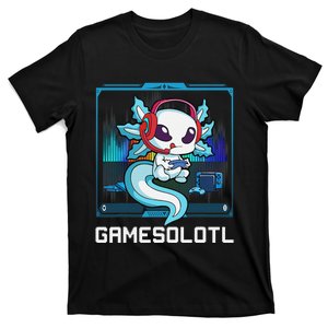 Video Gamer Axolotl Kawaii Anime Video Games Gift T-Shirt