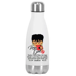 Virgo Girl Are Born In August 23 September 22 Stainless Steel Insulated Water Bottle