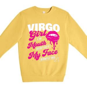 Virgo Girl Astrology Horoscope Symbol Zodiac Sign Premium Crewneck Sweatshirt