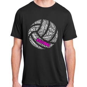 Volleyball Gift And Pink Volleyball Words Adult ChromaSoft Performance T-Shirt