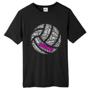 Volleyball Gift And Pink Volleyball Words Tall Fusion ChromaSoft Performance T-Shirt