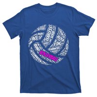 Volleyball Gift And Pink Volleyball Words T-Shirt