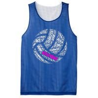 Volleyball Gift And Pink Volleyball Words Mesh Reversible Basketball Jersey Tank