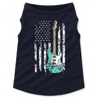 Vintage Guitar American US Flag Doggie Tank