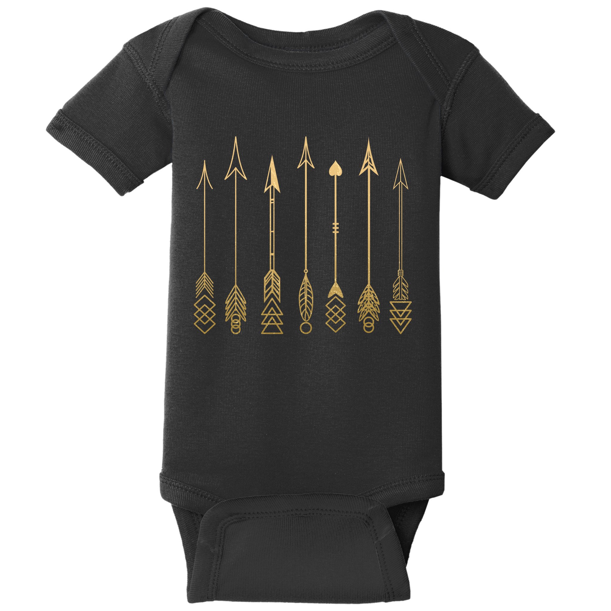 Vintage Gold Arrows Baby Bodysuit
