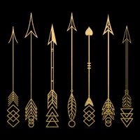 Vintage Gold Arrows Baby Bodysuit