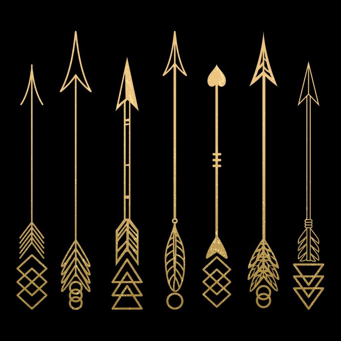 Vintage Gold Arrows Baby Bodysuit