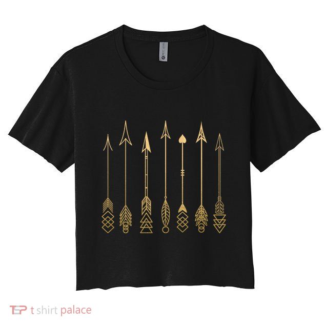Vintage Gold Arrows Crop Top