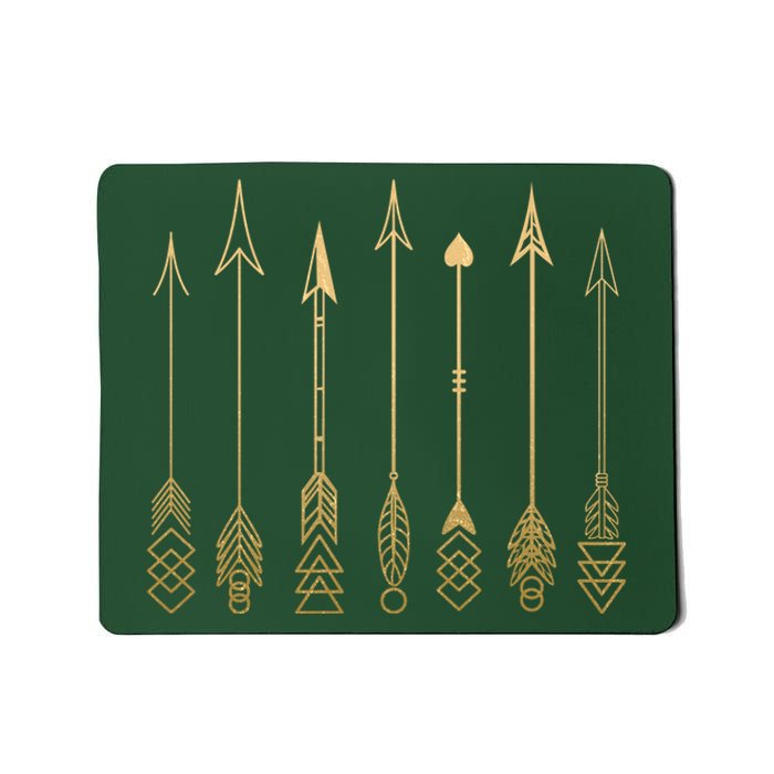 Vintage Gold Arrows Mousepad