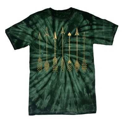 Vintage Gold Arrows Tie-Dye T-Shirt