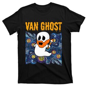 Van Ghost Art Teacher Halloween Van Gogh Starry Night T-Shirt