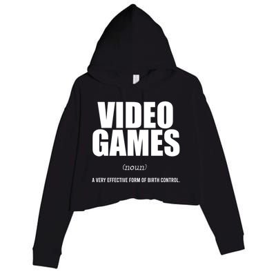 Video Games A Very Effective Form Of Birth Control Planning Gift Crop Fleece Hoodie