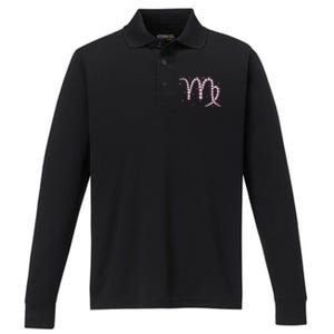 Virgo Gift Astrology Birthday Pink Diamond Gift Performance Long Sleeve Polo