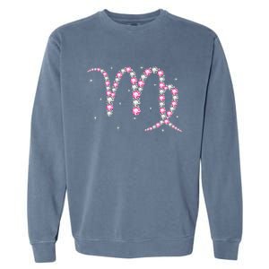 Virgo Gift Astrology Birthday Pink Diamond Gift Garment-Dyed Sweatshirt