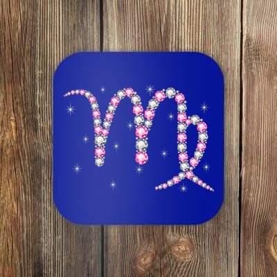 Virgo Gift Astrology Birthday Pink Diamond Gift Coaster