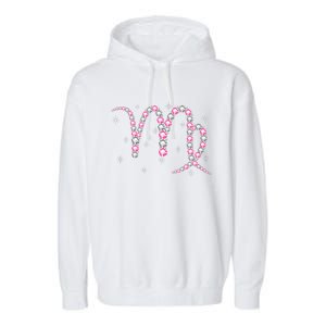 Virgo Gift Astrology Birthday Pink Diamond Gift Garment-Dyed Fleece Hoodie