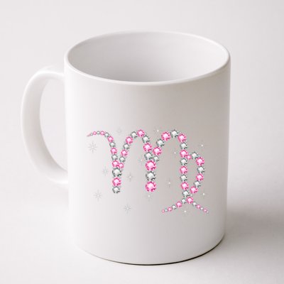 Virgo Gift Astrology Birthday Pink Diamond Gift Coffee Mug