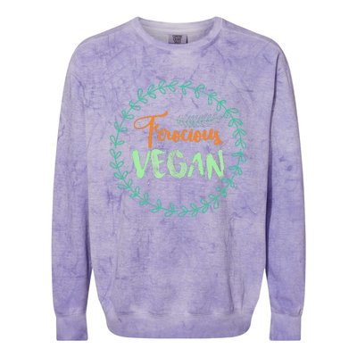 Vegan Gifts Apparel Ferocious Vegan Life Stuff Colorblast Crewneck Sweatshirt