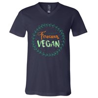 Vegan Gifts Apparel Ferocious Vegan Life Stuff V-Neck T-Shirt