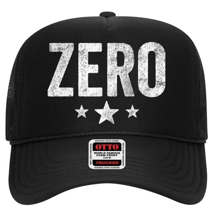 Vintage Grunge Alternative Zero Three Star 90s Rock Music High Crown Mesh Back Trucker Hat