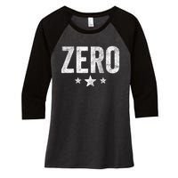 Vintage Grunge Alternative Zero Three Star 90s Rock Music Women's Tri-Blend 3/4-Sleeve Raglan Shirt