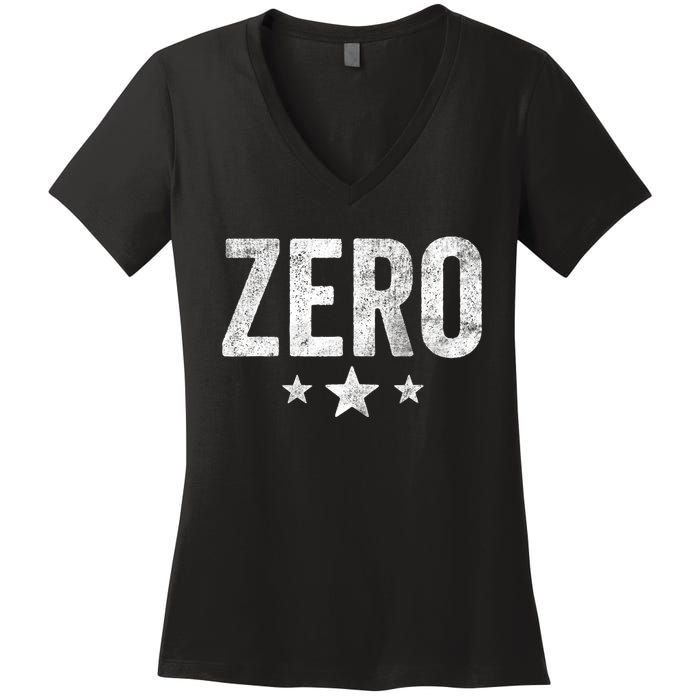 Vintage Grunge Alternative Zero Three Star 90s Rock Music Women's V-Neck T-Shirt