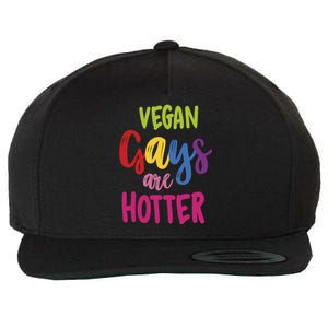 Vegan Gays Are Hotter Vegan Great Gift Lgbt Awareness Month Funny Gift Wool Snapback Cap