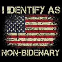 Vintage Grunge American Flag I Identify As Non Bidenary Backpack