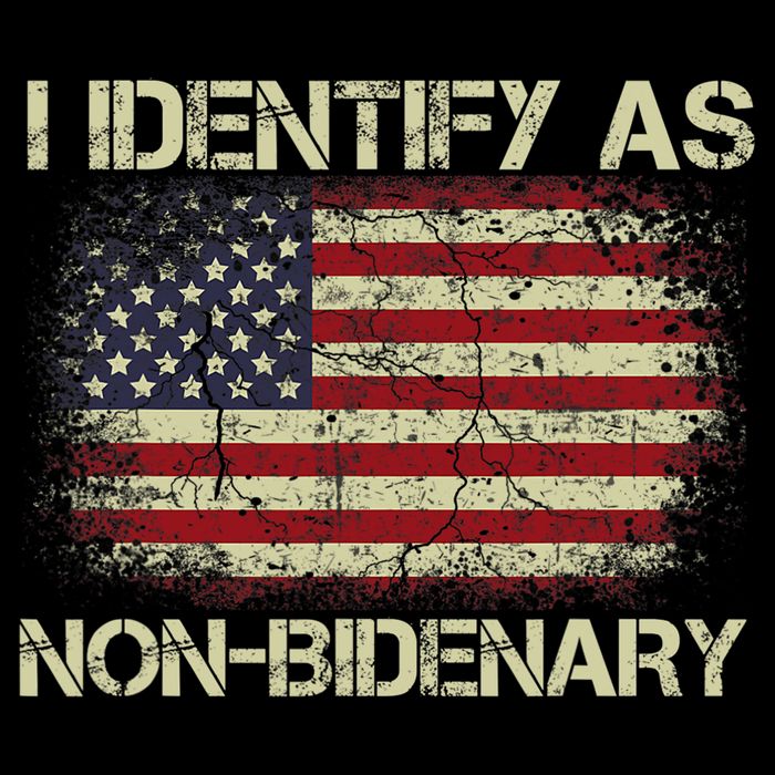 Vintage Grunge American Flag I Identify As Non Bidenary Backpack