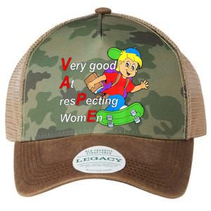 Very Good At Respecting Women Skate Board Vape Meme Legacy Tie Dye Trucker Hat