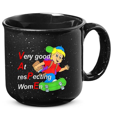 Very Good At Respecting Women Skate Board Vape Meme 15oz Campfire Ceramic Mug