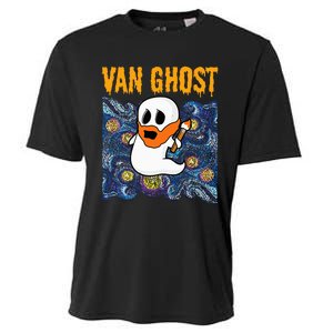 Van Ghost Art Teacher Halloween Van Gogh Starry Night Cooling Performance Crew T-Shirt