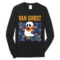 Van Ghost Art Teacher Halloween Van Gogh Starry Night Long Sleeve Shirt